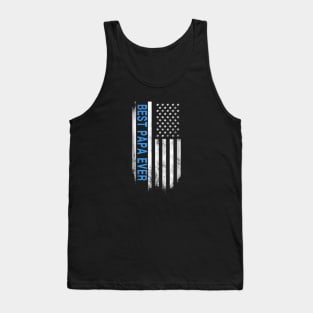 American Flag Best Papa Ever Father Day Tank Top